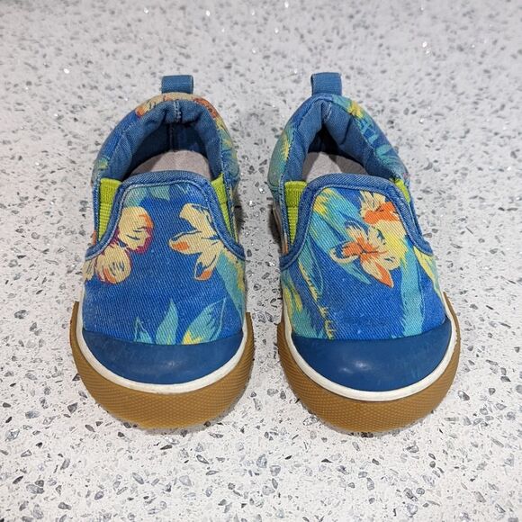 See Kai Run Pablo Slip on Sneaker Tropical Hawaiian Vans Toddler Kids Boy Girl 4 - Picture 4 of 8